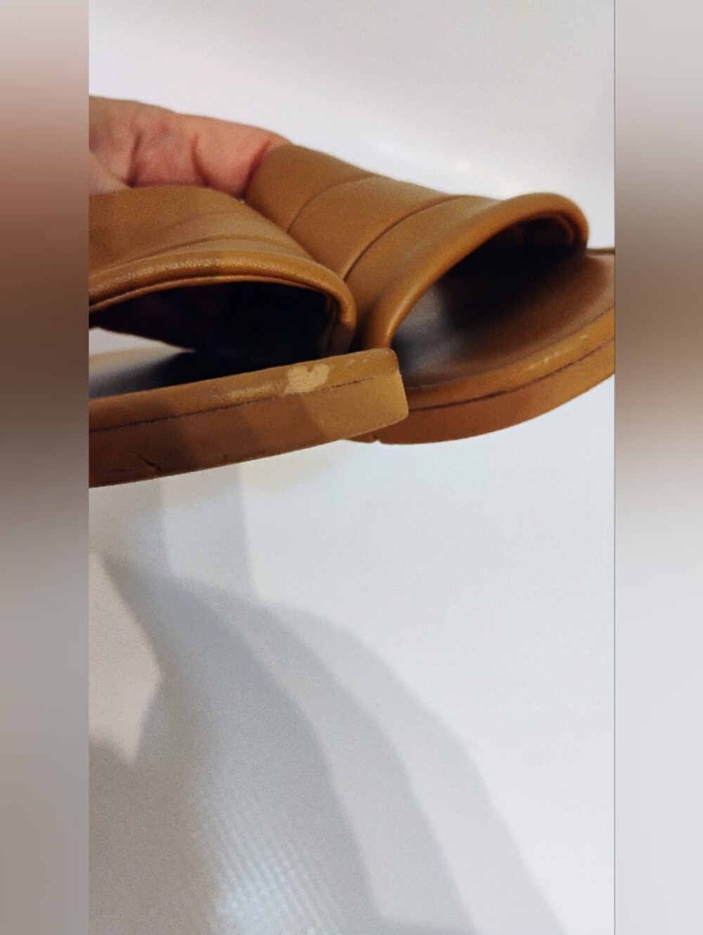 $200 Vince Women's Tan Olina Slide Leather Sandal Shoes Size 38.5/US 8.5 M - Picture 5 of 7
